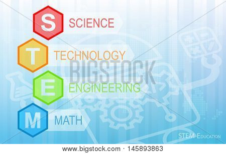 STEM Education Background. Science Technology Engineering Mathematics.