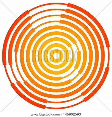 Random Segmented Circles / Rings. Radial, Radiating Circular Element