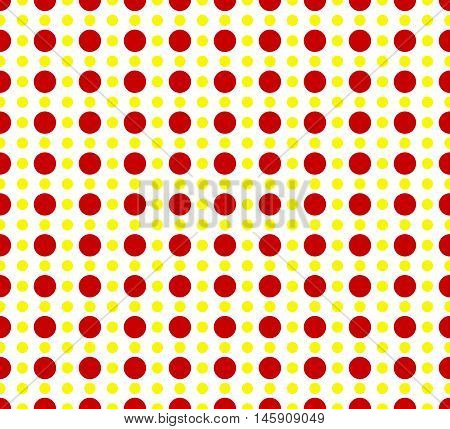 Circles Pattern - Basic Duotone, Red-yellow Repeatable Pattern