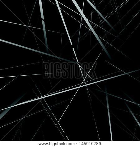 Geometric Art Random Intersecting Lines. Asymmetric Irregular Lines Pattern.