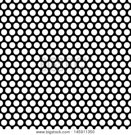 Grating Pattern With Grid, Mesh Of Circles. Repeatable.