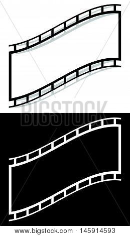 Film Strip Shape Elements With Distortion For Photography / Generic Image Concepts