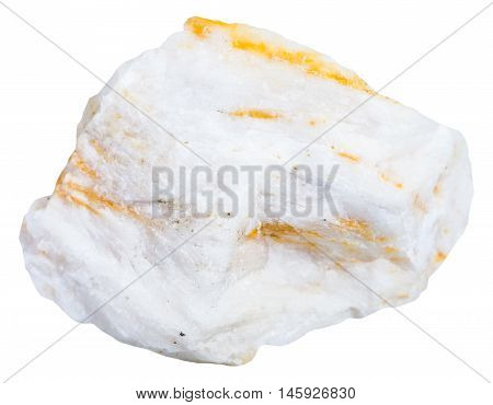 Piece Of Barite Ore Isolated On White