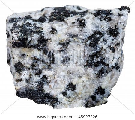 Natural White And Black Granite Mineral Isolated