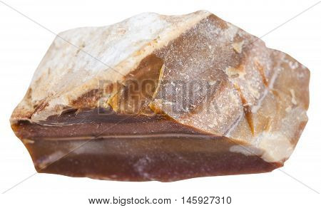 Brown Flint Stone Isolated On White
