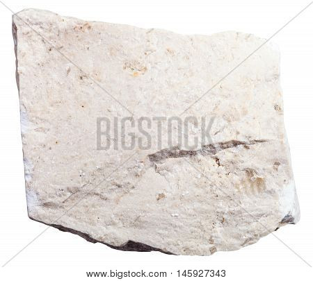 Chemogenic Limestone Mineral Isolated On White