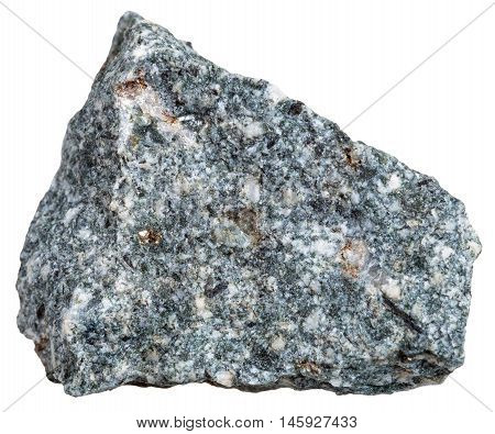 Natural Diorite Mineral Isolated On White