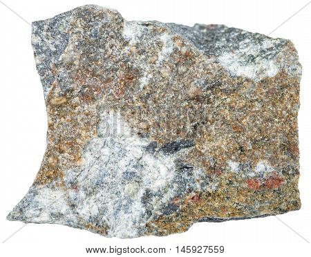 Andesite Mineral Isolated On White