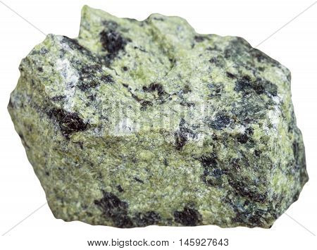 Serpentinite Mineral Isolated On White Background