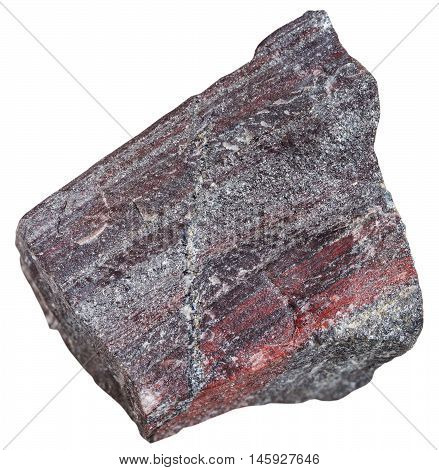Jaspillite (ferruginous Quartzite) Stone Isolated