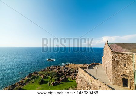 old Sant'Antonio cathedral in Castelsardo in Sardinia