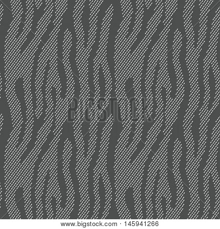 Abstract animal print. Seamless vector pattern with zebra/tiger stripes. Textile repeating animal fur background. Halftone stripes endless bachground.