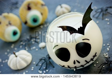 Sweet treats for Halloween party traditional holiday decoration selective focus
