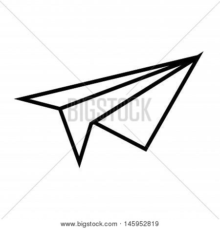 paperplane airplane plane paper toy silhouette vector illustration
