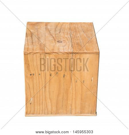 Wooden Box Isolated Dicut With Clipping Path