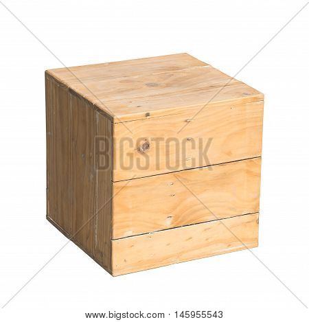 Wooden Box Isolated Dicut With Clipping Path