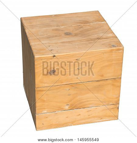 Wooden Box Isolated Dicut With Clipping Path