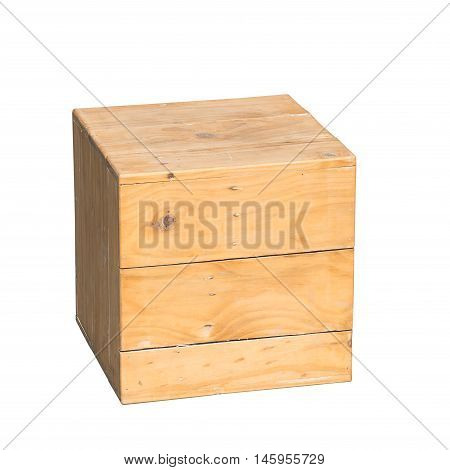 Wooden Box Isolated Dicut With Clipping Path