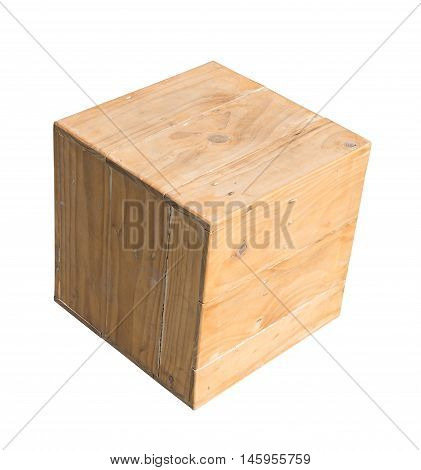 Wooden Box Isolated Dicut With Clipping Path