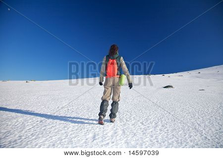 Lopen op wandelen vrouw