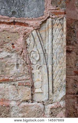 Byzantské ornamenty ve městě Mystras