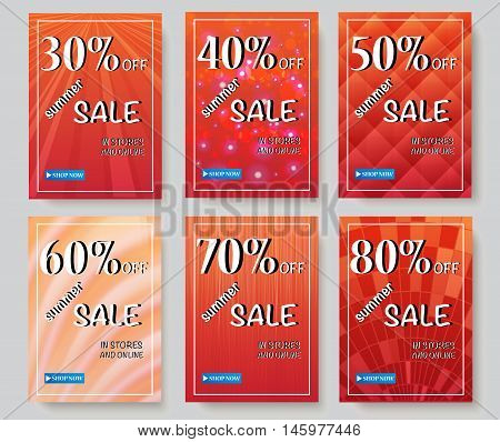 Social media sale banners and ads web template collection. Vector illustrations for website and mobile website banners, posters, email and newsletter designs, ads, promotional material. - stock vector