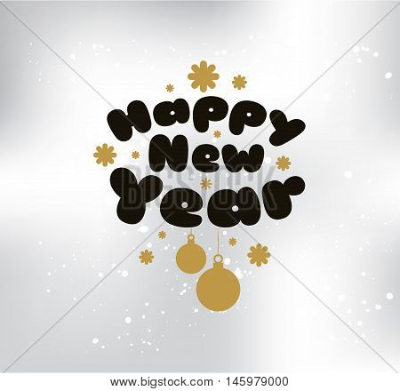 Happy New Year 2017 text design. Vector logo, typograpy. Usable as banner, greeting card, gift package etc.