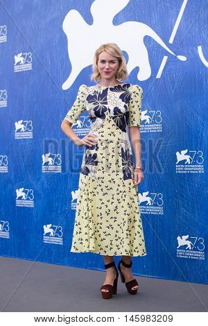Naomi Watts  at the photocall for The Bleeder at the 2016 Venice Film Festival.
September 2, 2016  Venice, Italy
