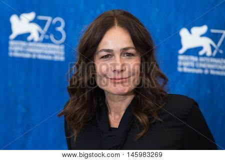  Sophie Semin  at the photocall for Les beaux jours d'aranjuez at the 2016 Venice Film Festival.
September 1, 2016  Venice, Italy
