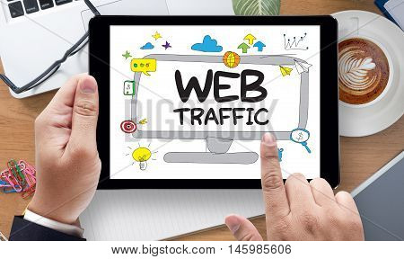 Web Traffic (business, Technology, Internet And Networking Concept )
