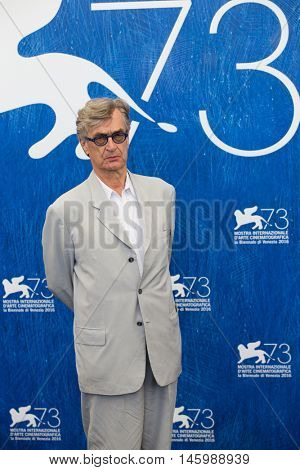  Wim Wenders  at the photocall for Les beaux jours d'aranjuez at the 2016 Venice Film Festival.
September 1, 2016  Venice, Italy
