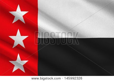 Flag of Laredo is the county of Texas United States. 3D illustration