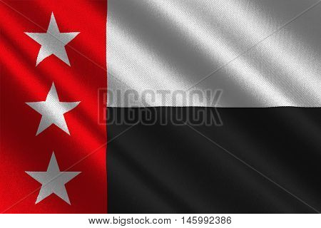Flag of Laredo is the county of Texas United States. 3D illustration
