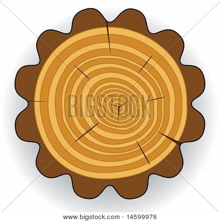 Trä skuren ClipArt
