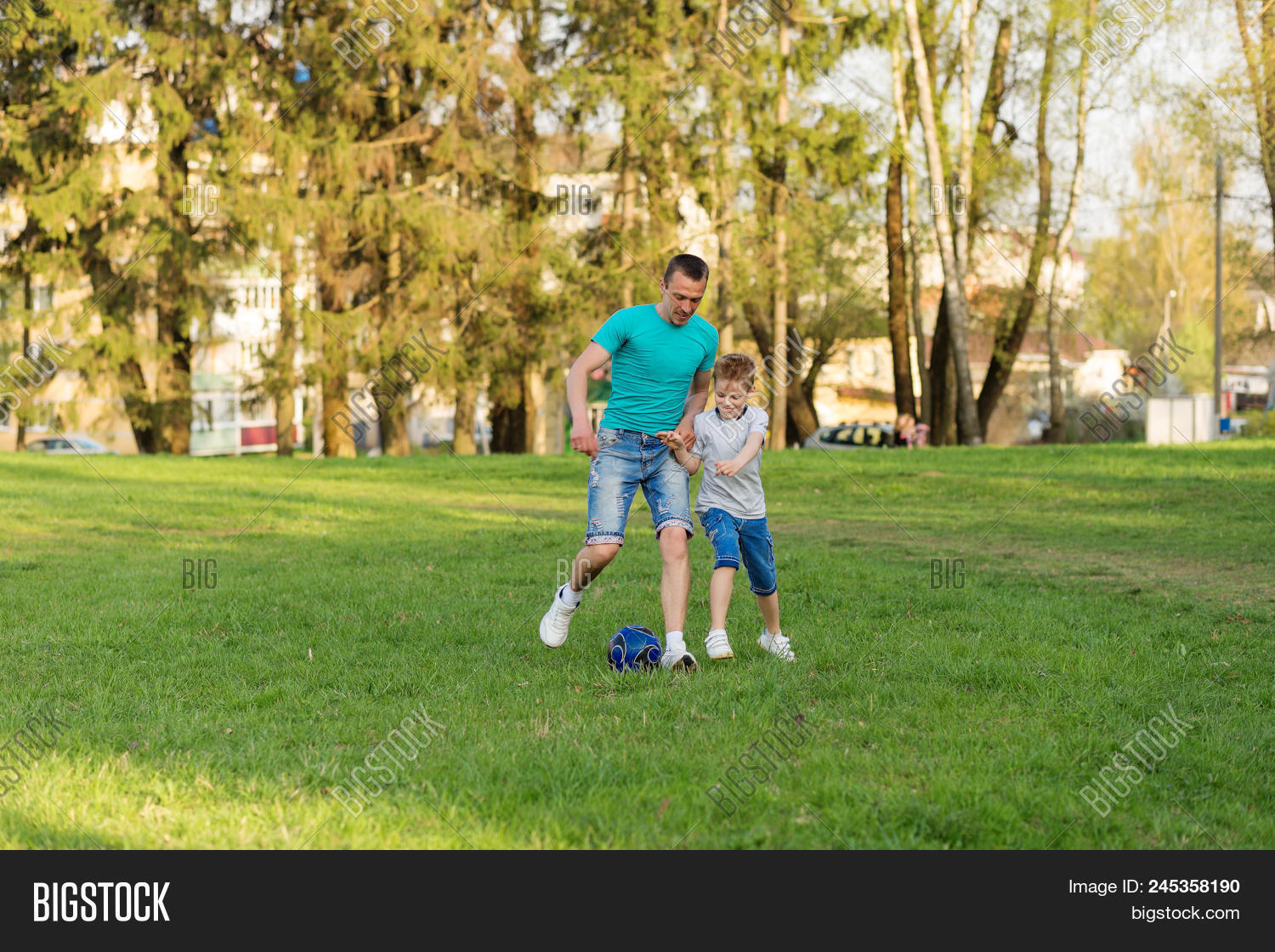 Dad Son Play Football Image & Photo (Free Trial) Bigstock