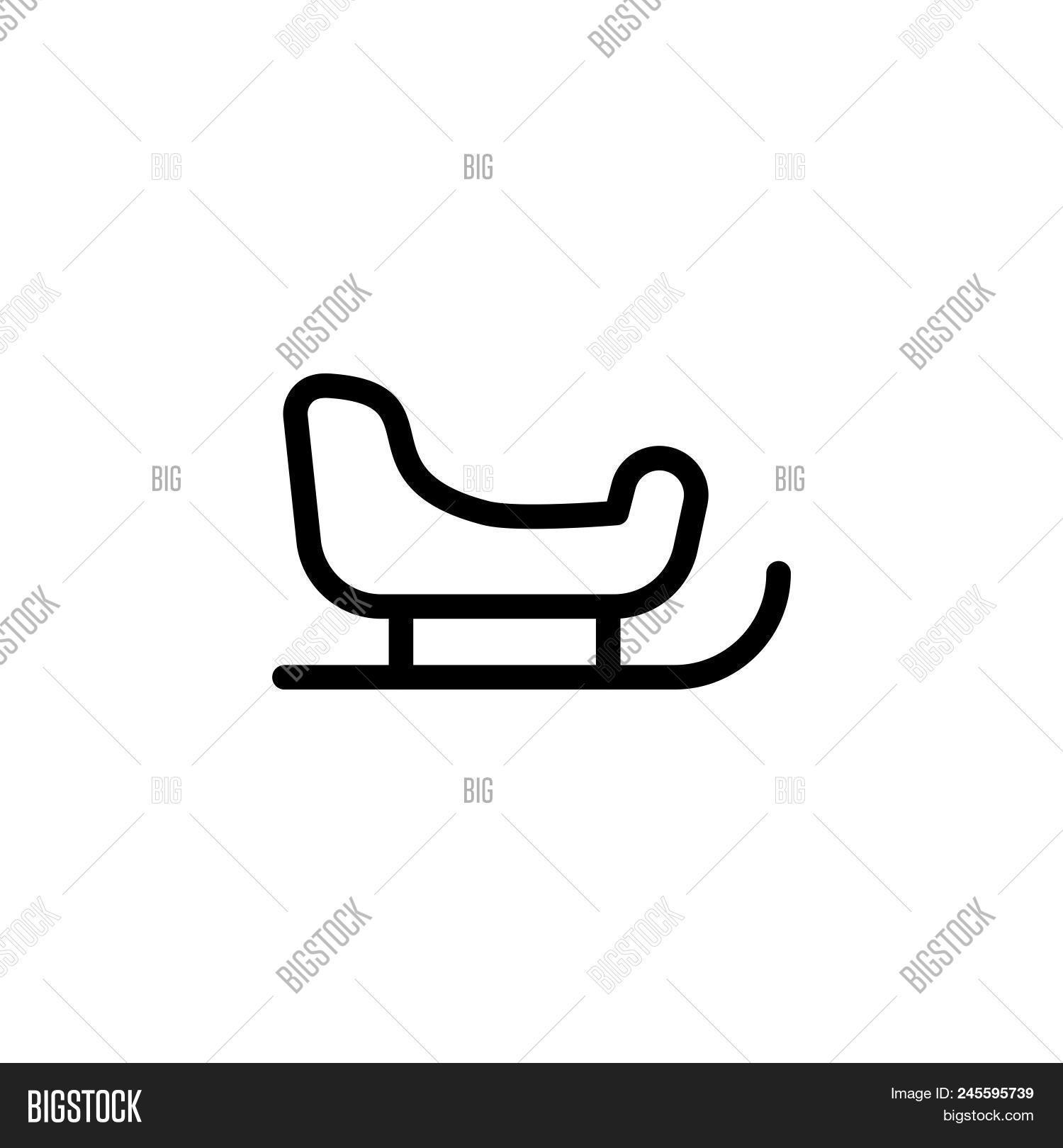 Sledge Vector Icon On Vector & Photo (Free Trial) | Bigstock