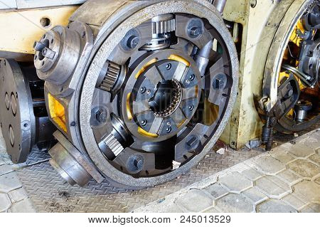 Metalworking Machine With An Open Housing Is Ready For Maintenance