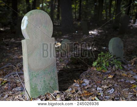 Tomstones That Are Nearly 100 Years Old In Old Scottish Cemetery