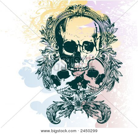 Geld Skull illustration