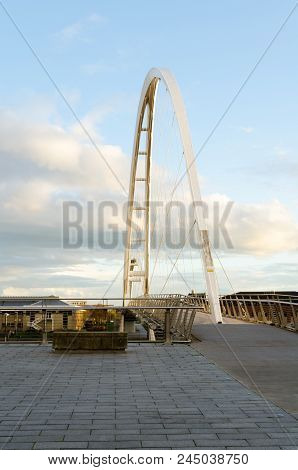 The Infinity Bridge Crossing The River Tees At Stockton-on-tees
