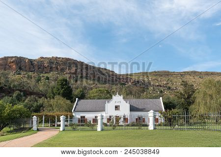 Lady Grey, South Africa - March 29, 2018: A House In Cape Dutch Architecture Style In Lady Grey In T