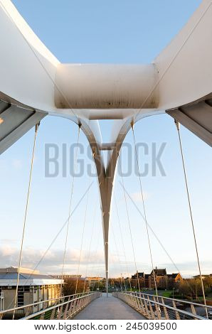 The Infinity Bridge Crossing The River Tees At Stockton-on-tees