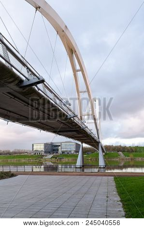 The Infinity Bridge Crossing The River Tees At Stockton-on-tees