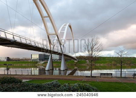 The Infinity Bridge Crossing The River Tees At Stockton-on-tees