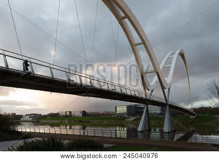 The Infinity Bridge Crossing The River Tees At Stockton-on-tees