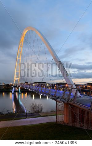 Early Evening At The Infinity Bridge At Stockton-on-tees