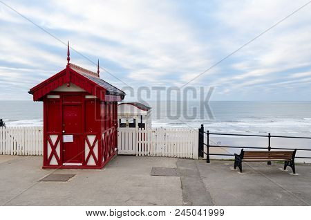 Saltburn Cliff Lift Located At Saltburn-by-the-sea Cliff Top