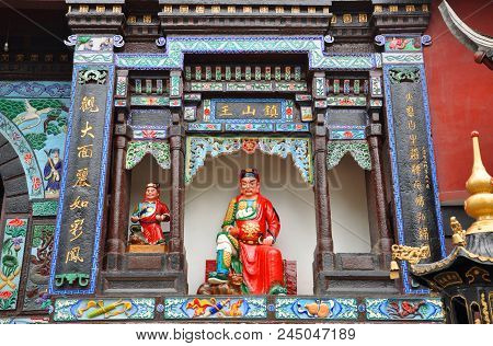 Mount Qingcheng, Sichuan, China - Jun. 21, 2012: Ciyunge Pavilion On Top Of Mount Qingcheng Shan In 