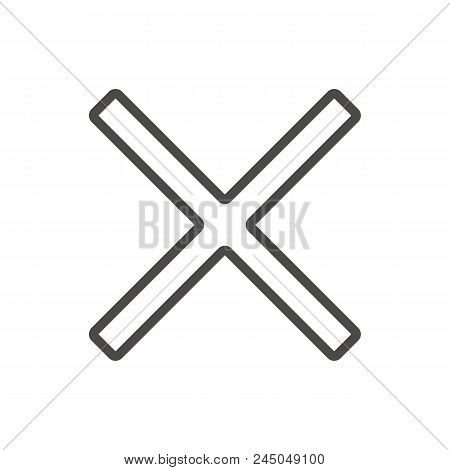 Close Icon Vector. Line Delete Symbol Abstract Illustration Eps10. Graphic Background