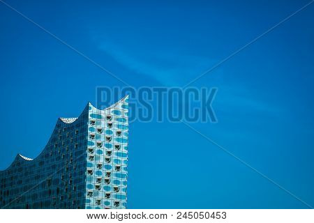 Hamburg, Germany - April 17, 2018: The Elbphilharmonie, A Concert Hall In The Hafen City Quarter Of 
